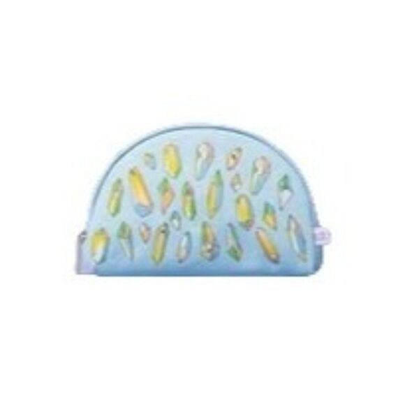 More Than Magic Multicolor Diamond Silicone Zipper Pencil Case Pouch 5 in X 9 in - Picture 1 of 8